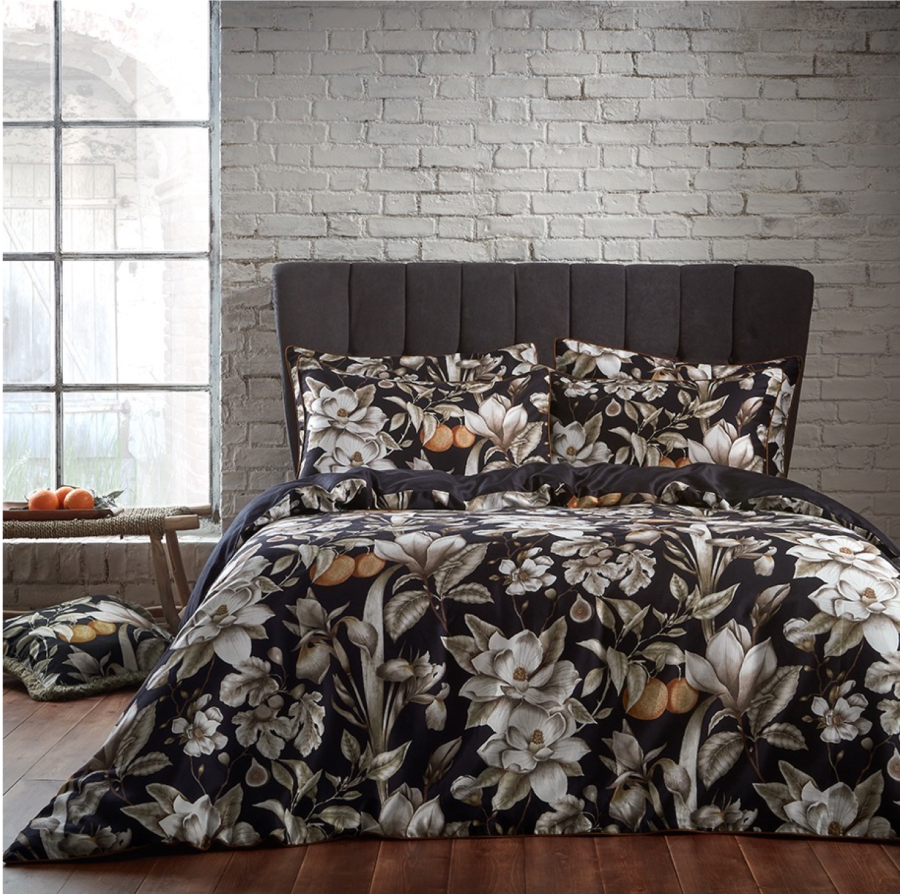 A bedding set from the EW by Edinburgh Weavers collection, in collaboration with RIVA HOME
